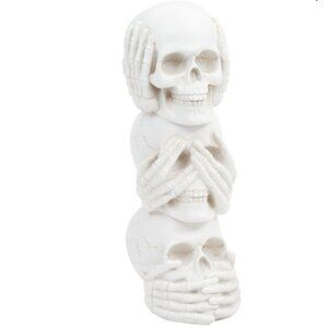🎃 Halloween See Hear Speak No Evil Stacked Skulls 14 Inches